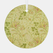 クラシックフローラ壁紙：古いエレガンス ガラスオーナメント (裏面)