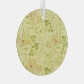 クラシックフローラ壁紙：古いエレガンス ガラスオーナメント (正面右)