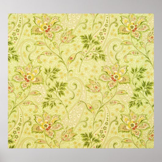 クラシックフローラ壁紙：古いエレガンス ポスター (正面)