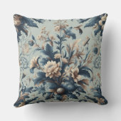 クラシックフローラ大気ブルーヴィンテージエレガント2 クッション (裏面)