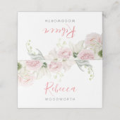 クラシックフローラ座席表のピンクと白結婚。 プレイスカード (外部開封)