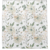 クラシックフローラ植物学 シャワーカーテン (正面)