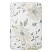 クラシックフローラ白の背景 バスマット (正面縦)