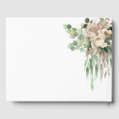 クラシックフローラ白黒ペオニー結婚ズ ゲストブック (裏面)