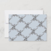 クラシックフローラ結婚の返信カード/RSVP 出欠カード (裏面)