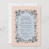 クラシックフローラ結婚式招待状 招待状 (正面)