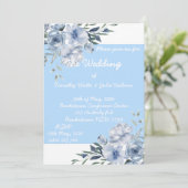 クラシックフローラ結婚式招待状 招待状 (スタンド正面)