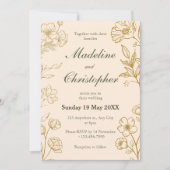 クラシックフローラ結婚式招待状 招待状 (正面)