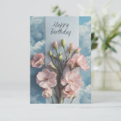 クラシックフローラ誕生日カード (スタンド正面)