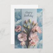 クラシックフローラ誕生日カード (正面/裏面)