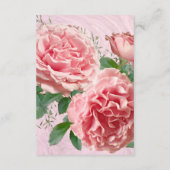 クラシックフローラ赤面結婚のメニュー エンクロージャーカード (裏面)