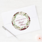 クラシックフローラ金ゴールドブライダルシャワー感謝してい ラウンドシール (封筒)