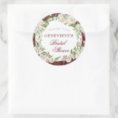 クラシックフローラ金ゴールドブライダルシャワー感謝してい ラウンドシール (バッグ)