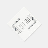 クラシックフローラ25結婚周年 スタンダードカクテルナプキン (角)