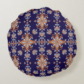 クラシックフローラ:タイムレスヴィンテージパターン ラウンドクッション (裏面)
