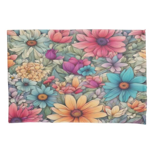 クラシックフローラ#44 - pillowcase 枕カバー (正面左)