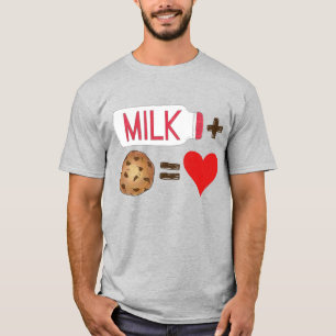 クラシックフードペアミルク+クッキー=ラブハート Tシャツ