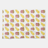 クラシックフードペアリング映画館ポップコーンバター キッチンタオル (横)