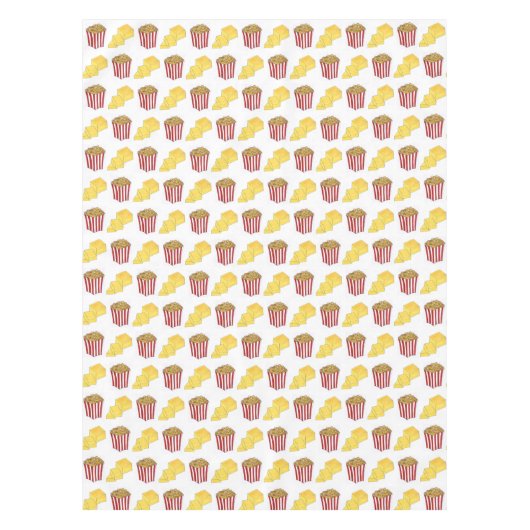 クラシックフードペアリング映画館ポップコーンバター テーブルクロス (正面)