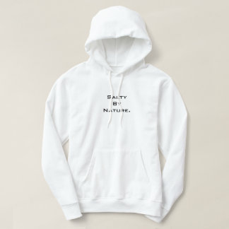 クラシックフード付きスウェットシャツ"SaltyByNature"白 パーカ