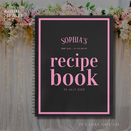 クラシックブかわいらしラックブライダルシャワーレシピ本 ノートブック