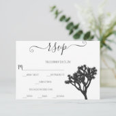 クラシックブエレガントラック&ホワイトジョシュアツリー 出欠カード (スタンド正面)