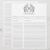 クラシックブシンプルラックフローラクレストモノグラムレシピ (正面/裏面)