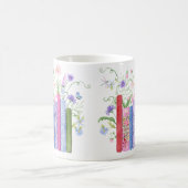 クラシックブッエレガントクピンクブルーワイルドフラワーフローラ コーヒーマグカップ (中央)