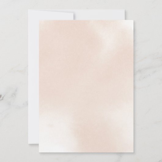 クラシックブライダルシャワーほこりっぽいピンクローズキッチンティー 招待状 (裏面)