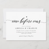 クラシックブライダルシャワーヴィノウィーブウズカップルズ 招待状 (正面)