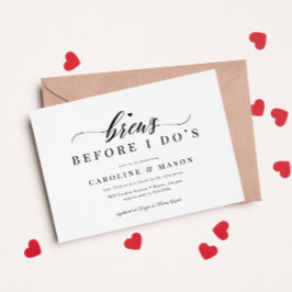 クラシックブライダルシャワー前にブローズ 招待状