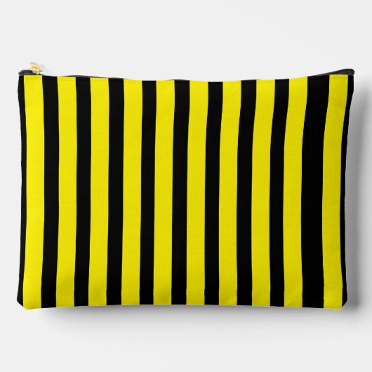 クラシックブライトイエローとブストライプのラック アクセサリーポーチ (正面)