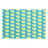 クラシックブライトイエローレモンスライスパターン 枕カバー (裏面)