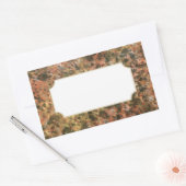 クラシックブラウン大理石プリントシール 長方形シール (封筒)