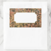 クラシックブラウン大理石プリントシール 長方形シール (バッグ)