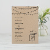 クラシックブラウン結婚式招待状 招待状 (スタンド正面)