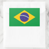 クラシックブラジル国旗ステッカー 勇ましい愛国心 長方形シール (バッグ)