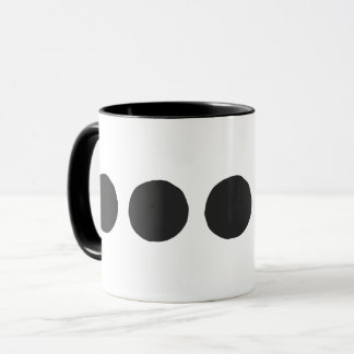 クラシックブラックの水玉コーヒー マグカップ