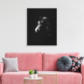 クラシックブラックアラビア馬術（小さいオプション） キャンバスプリント (インサイチュ (リビング))