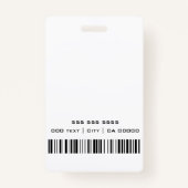 クラシックブラックイエローフォトロゴコードテンプレート バッジ (裏面)