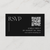 クラシックブラックウェディング　ＲＳＶＰ　ＱＲコード エンクロージャーカード (正面)