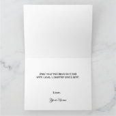 クラシックブラックウォッチタータンチェッククリスマスツリーカスタムズ カード (内部)