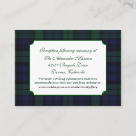 クラシックブラックウォッチ結婚プレイドのエンクロージャカード エンクロージャーカード