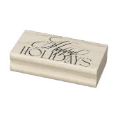 クラシックブラックエバーグリーンエレガンスハッピーホリデー ラバースタンプ (スタンプ)