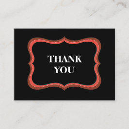 クラシックブラックサンキュービジネスカード 名刺