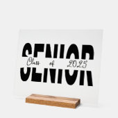 クラシックブラックシニアカスタム アクリルサイン (傾斜)