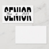 クラシックブラックシニアカスタム ノートカード (正面/裏面)