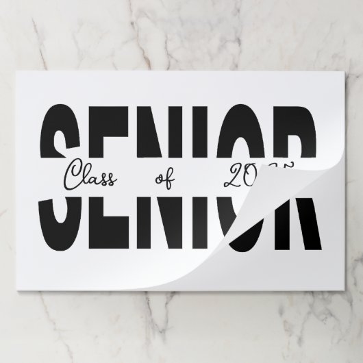 クラシックブラックシニアカスタム ペーパーパッド (折り畳み)