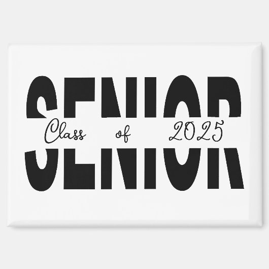 クラシックブラックシニアカスタム マグネット (正面)