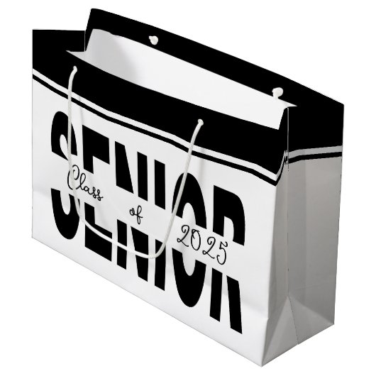 クラシックブラックシニアカスタム ラージペーパーバッグ (正面アングル)
